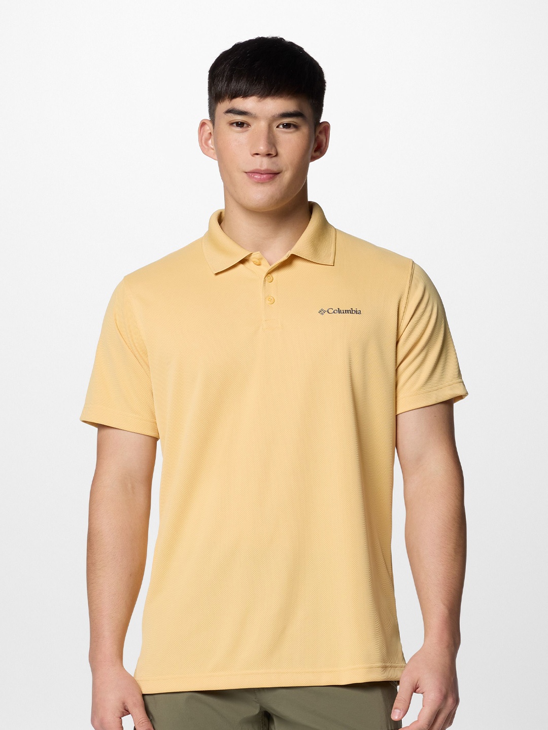 

Columbia Men Utilizer Polo Collar Solid Casual T-shirt, Yellow