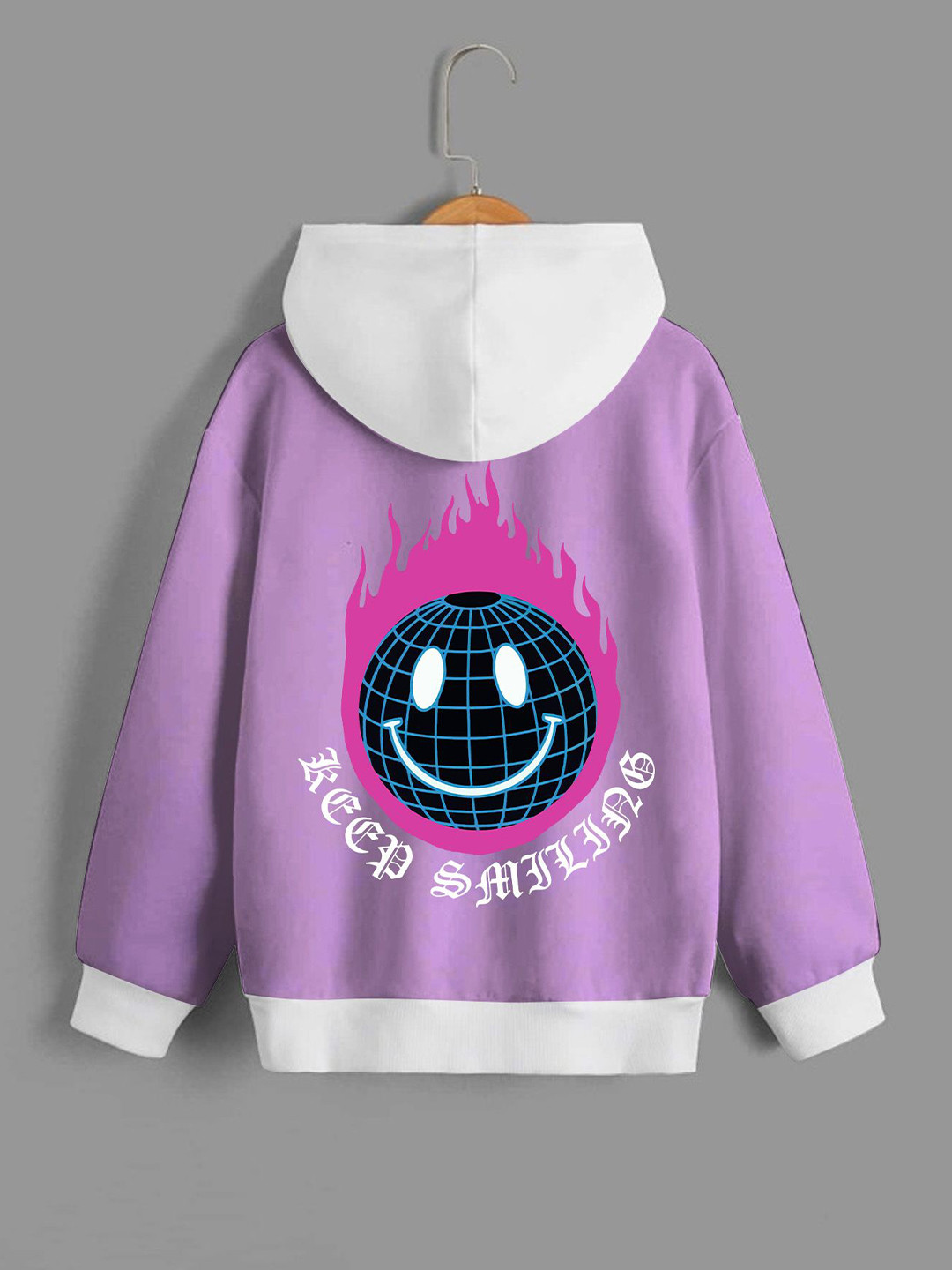 

Dagcros Boys Printed Hooded Sweatshirt, Purple