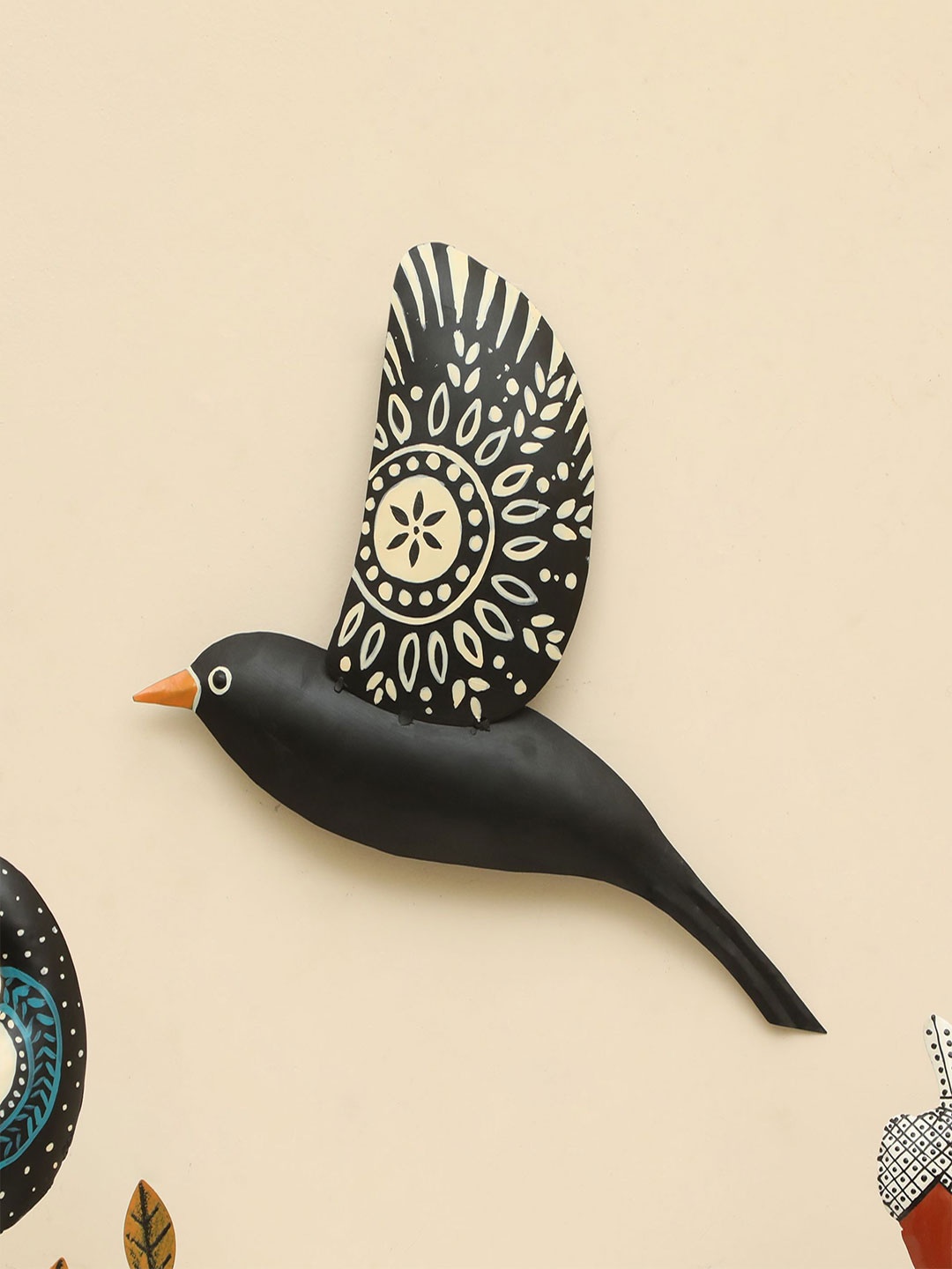 

vedas Mystic Indiana Black & Yellow Falguni Flying Bird Wall Decor