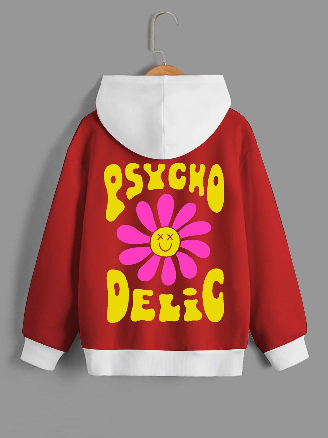 

Dagcros Boys Printed Hooded Sweatshirt, Red