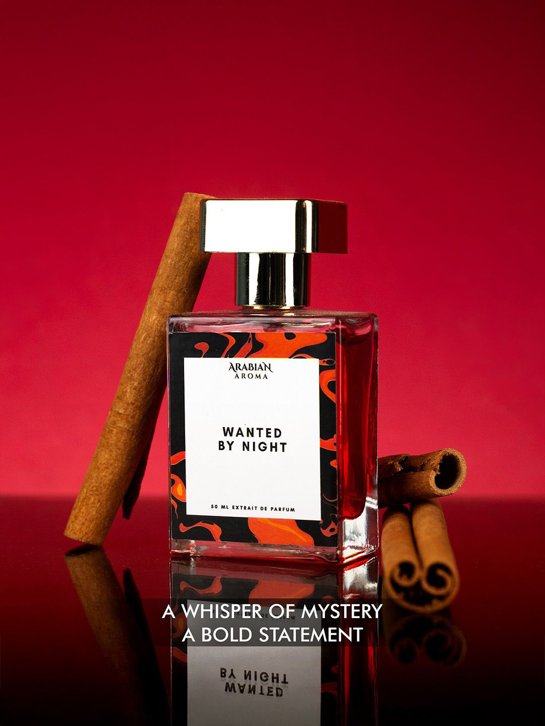 

Arabian Aroma Men Wanted By Night Long Lasting Extrait de Parfume - 50 ml, Red