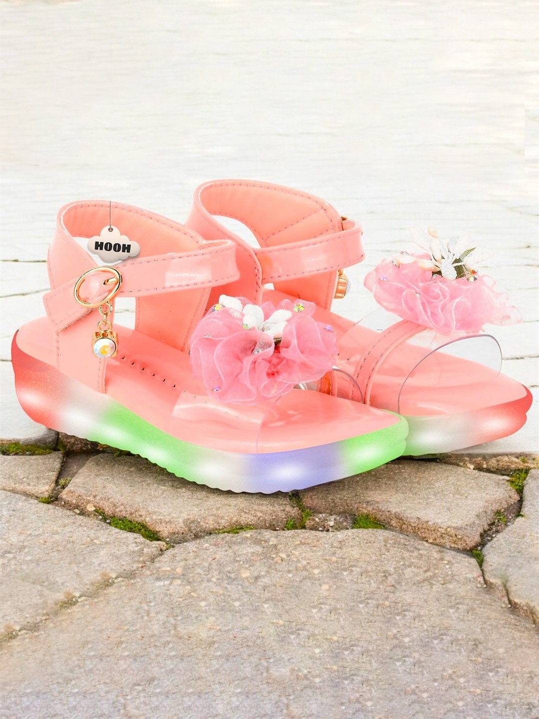

HOOH Now Comfort in Fashion Unisex Kids Comfort Sandals, Coral