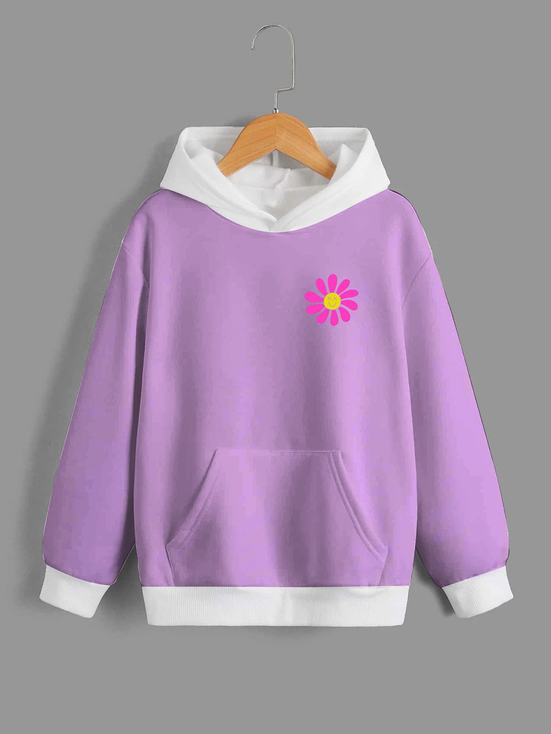 

Dagcros Boys Printed Hooded Sweatshirt, Purple