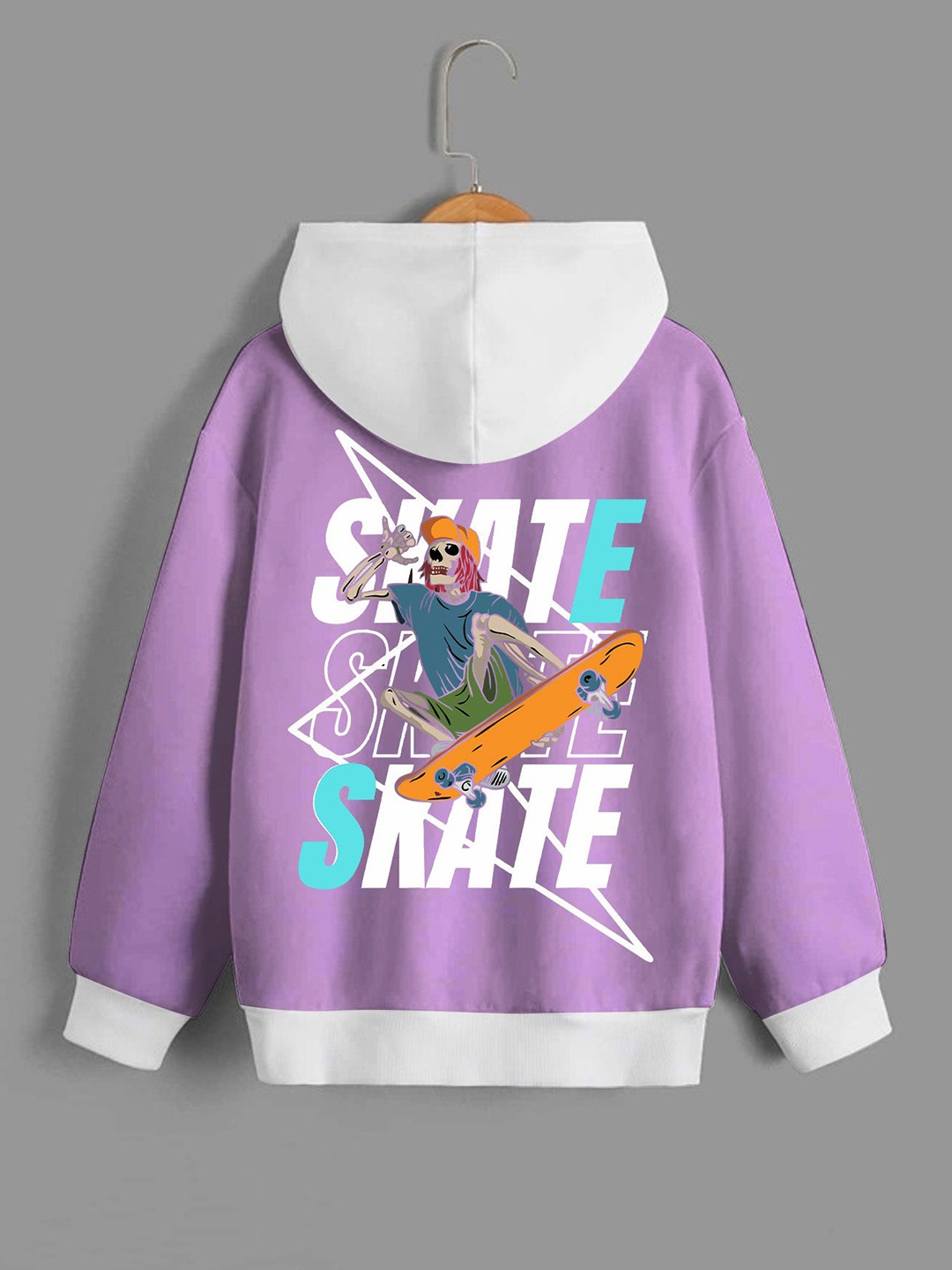 

Dagcros Boys Printed Hooded Sweatshirt, Purple