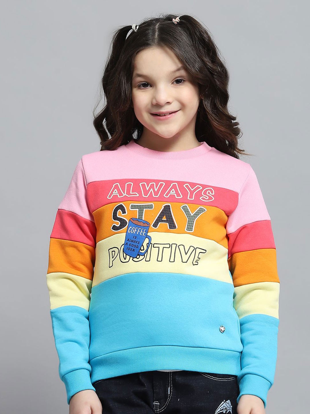 

Monte Carlo Girls Printed Sweatshirt, Blue