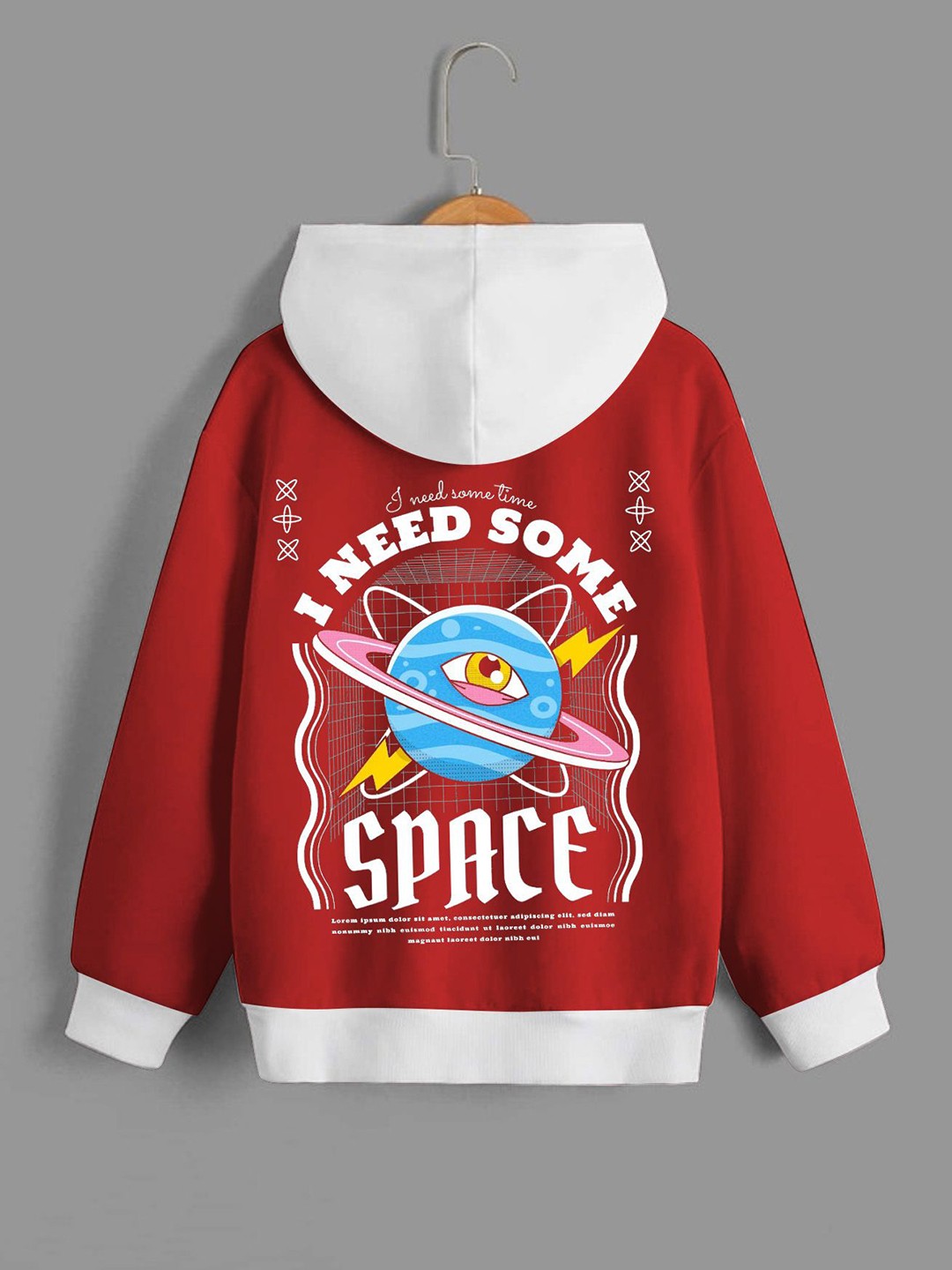 

Dagcros Boys Printed Hooded Sweatshirt, Red