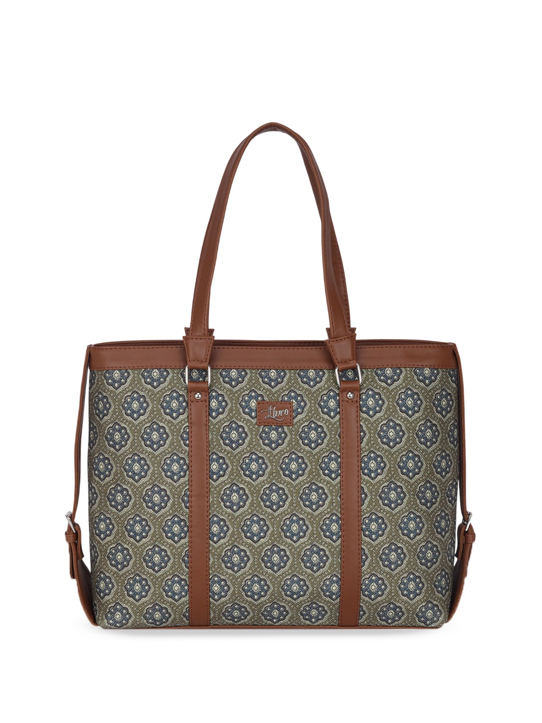 

LIVRO Floral Printed Shopper Shoulder Bag, Brown