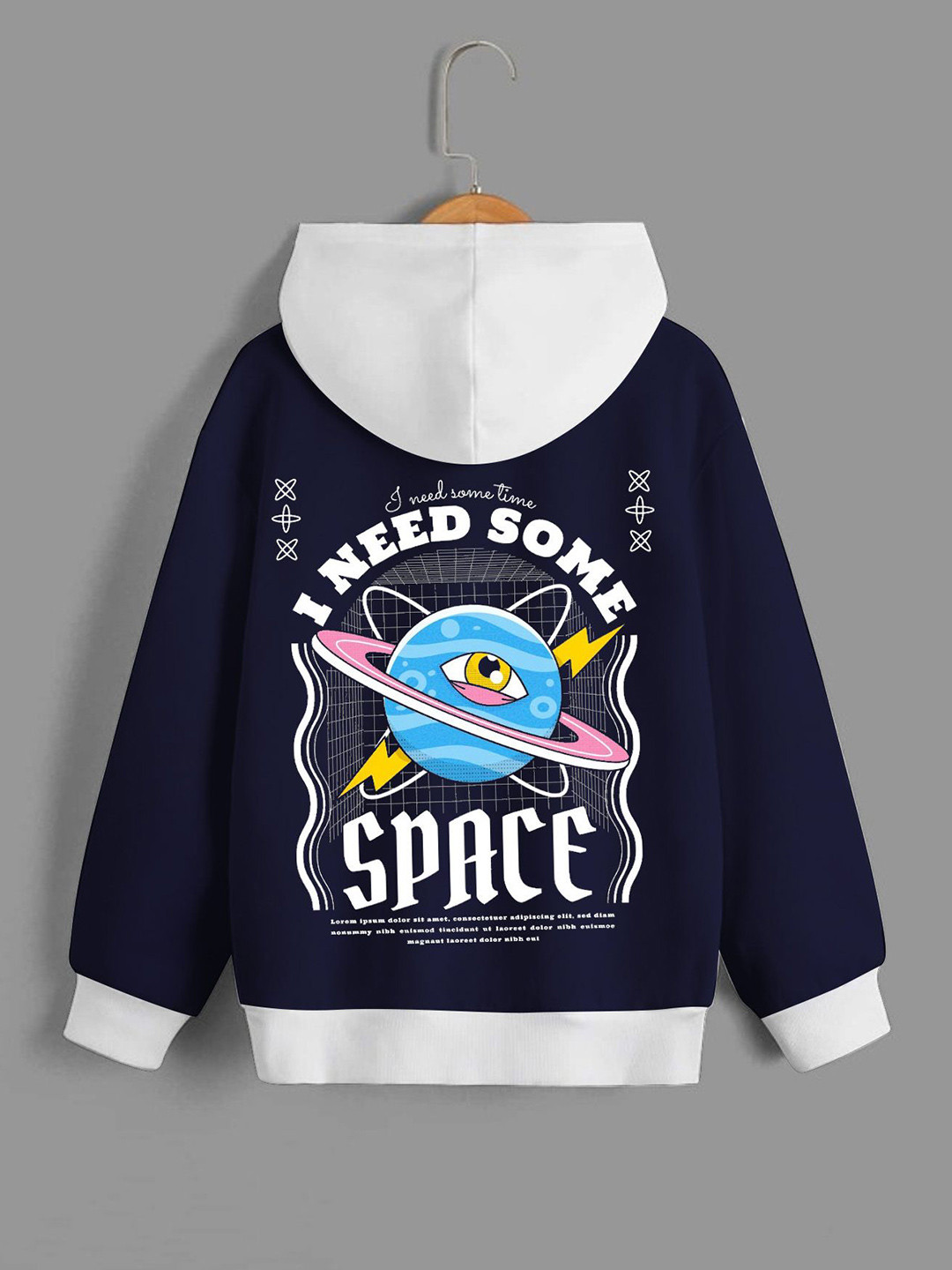 

Dagcros Boys Printed Hooded Sweatshirt, Blue