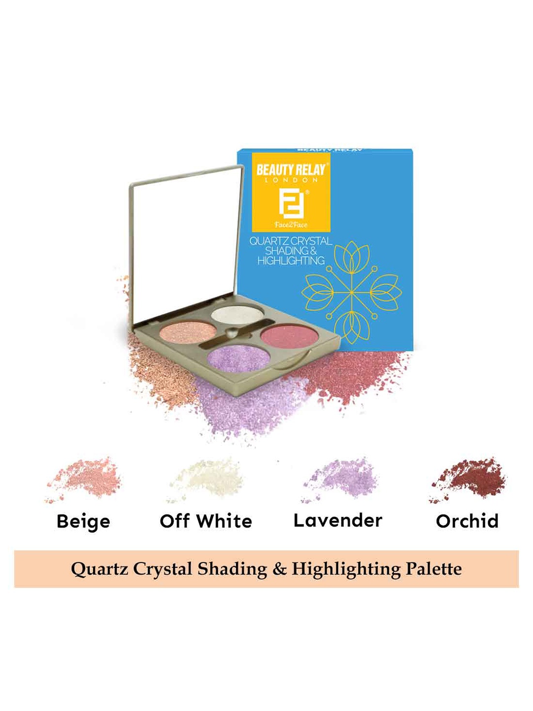

BeautyRelay London Face 2 Face Quartz Crystal Shading & Highlighting Palette, Multi