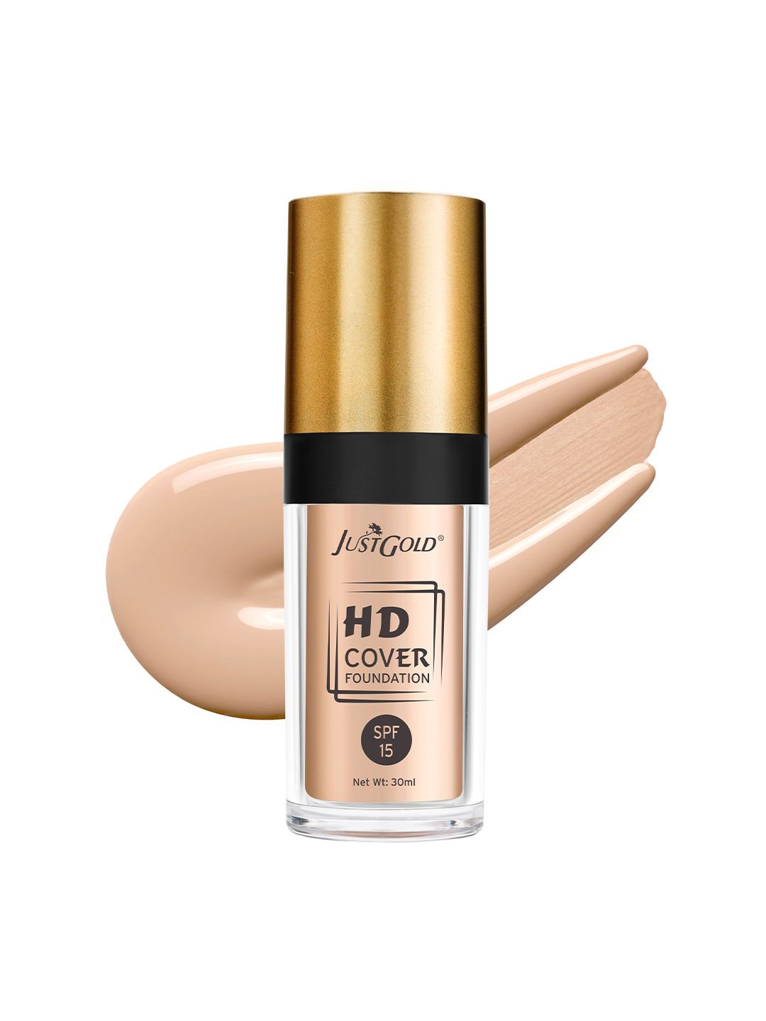 

JUSTGOLD HD Cover Foundation with SPF 15 - 30 ml Shade - 03 - Pranile, Beige