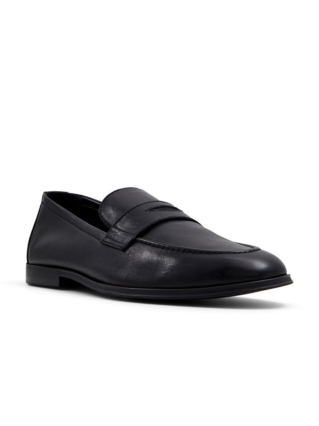 

ALDO Men Leather Formal Loafers, Black