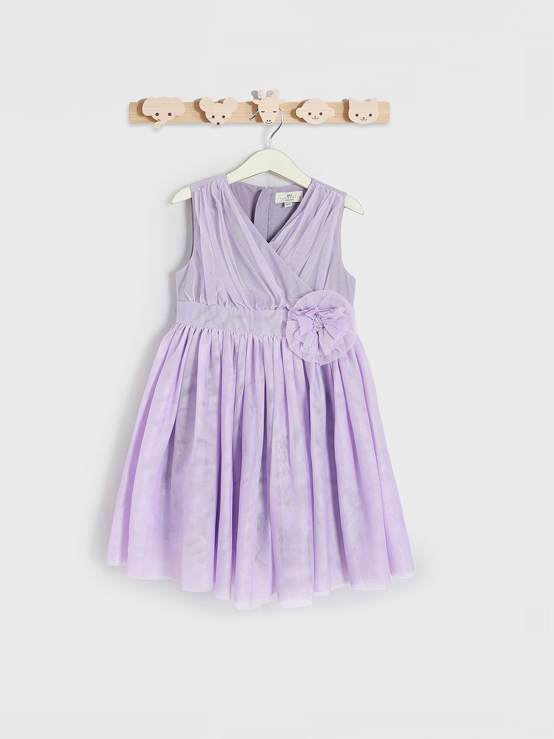 

Juniors by Babyshop Girls V-Neck Sleeveless Fit and Flare Dress, Purple
