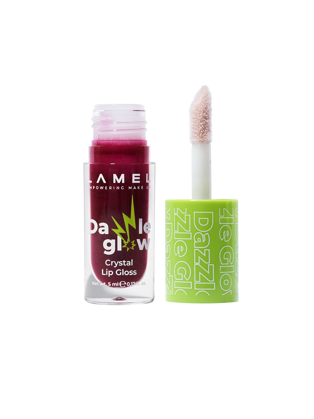 

LAMEL Dazzle Glow Crystal Lip Gloss 5ml - Provocative 407, Maroon