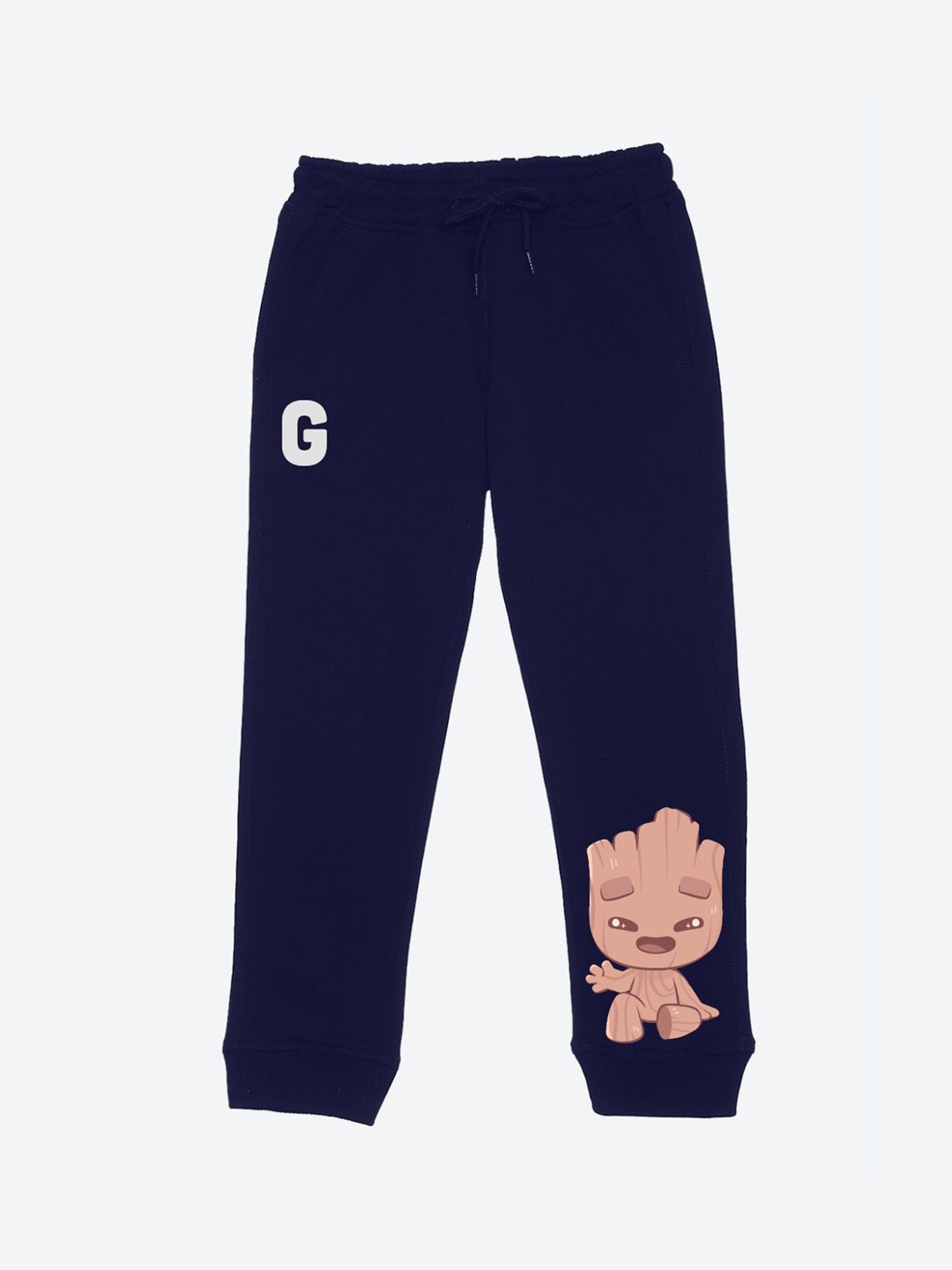 

YK Marvel Boys Graphic Printed Mid-Rise Joggers, Blue