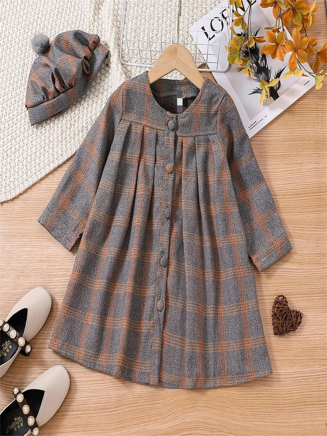 

YK Checked Shirt Dress, Multi