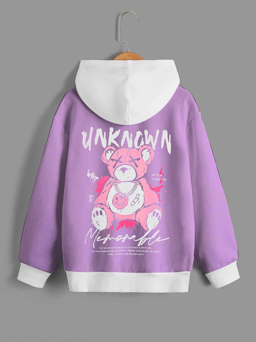 

Dagcros Boys Printed Hooded Sweatshirt, Purple
