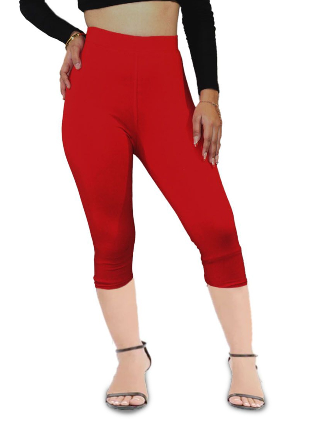 

PINK SHELL Women Capris, Red