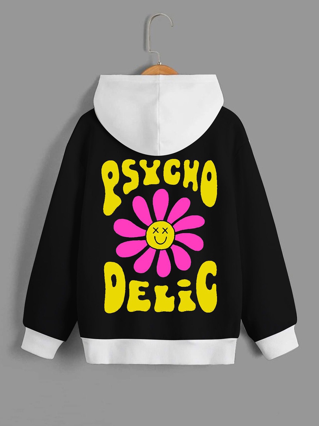 

Dagcros Boys Printed Hooded Sweatshirt, Black