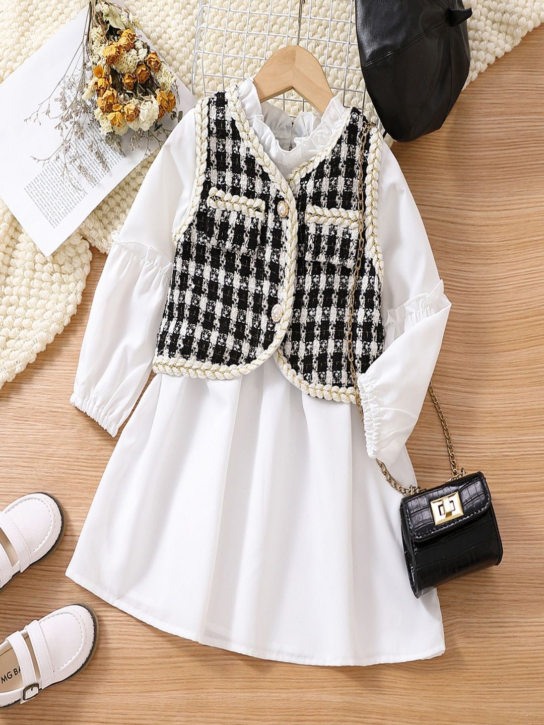 

YK Fit & Flare Dress, White
