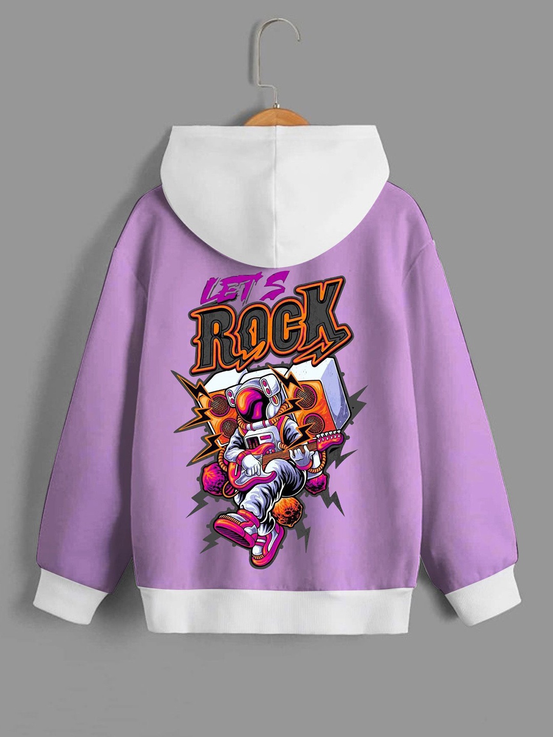 

Dagcros Boys Printed Hooded Sweatshirt, Purple