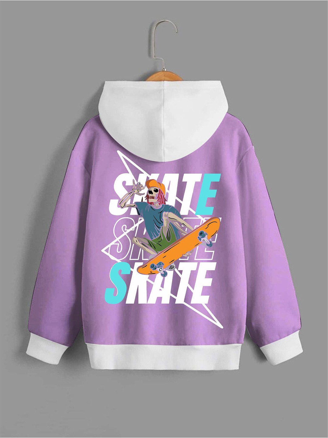

Dagcros Boys Printed Hooded Sweatshirt, Purple