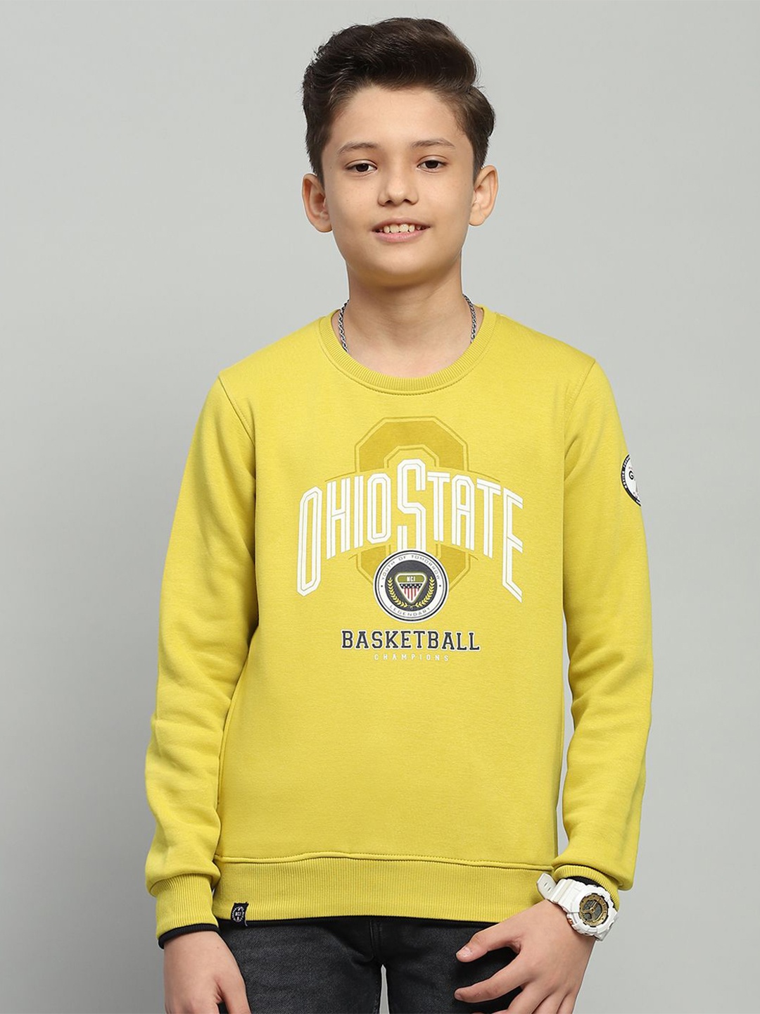 

Monte Carlo Boys Printed Sweatshirt, Yellow