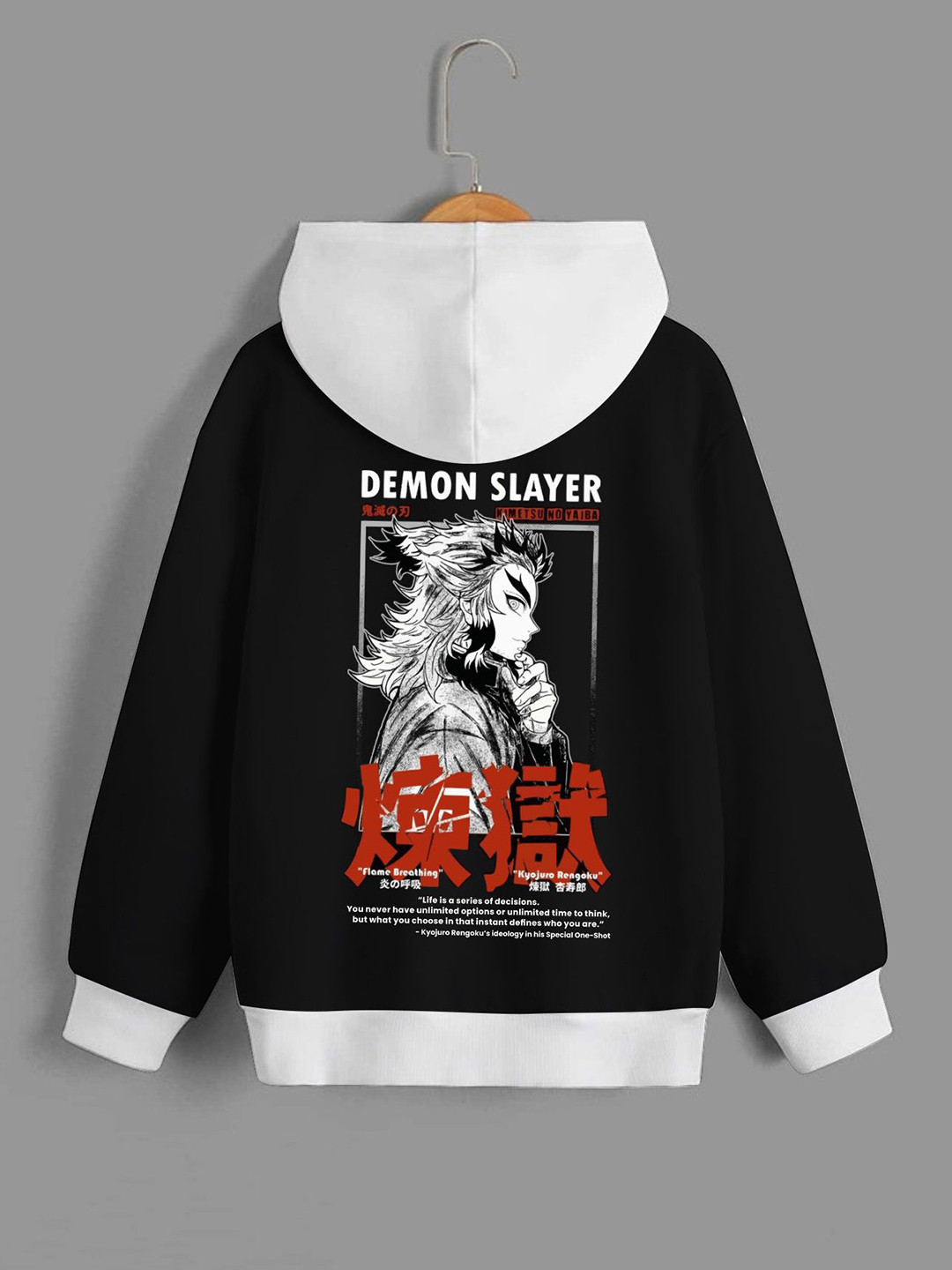 

Dagcros Boys Printed Hooded Sweatshirt, Black