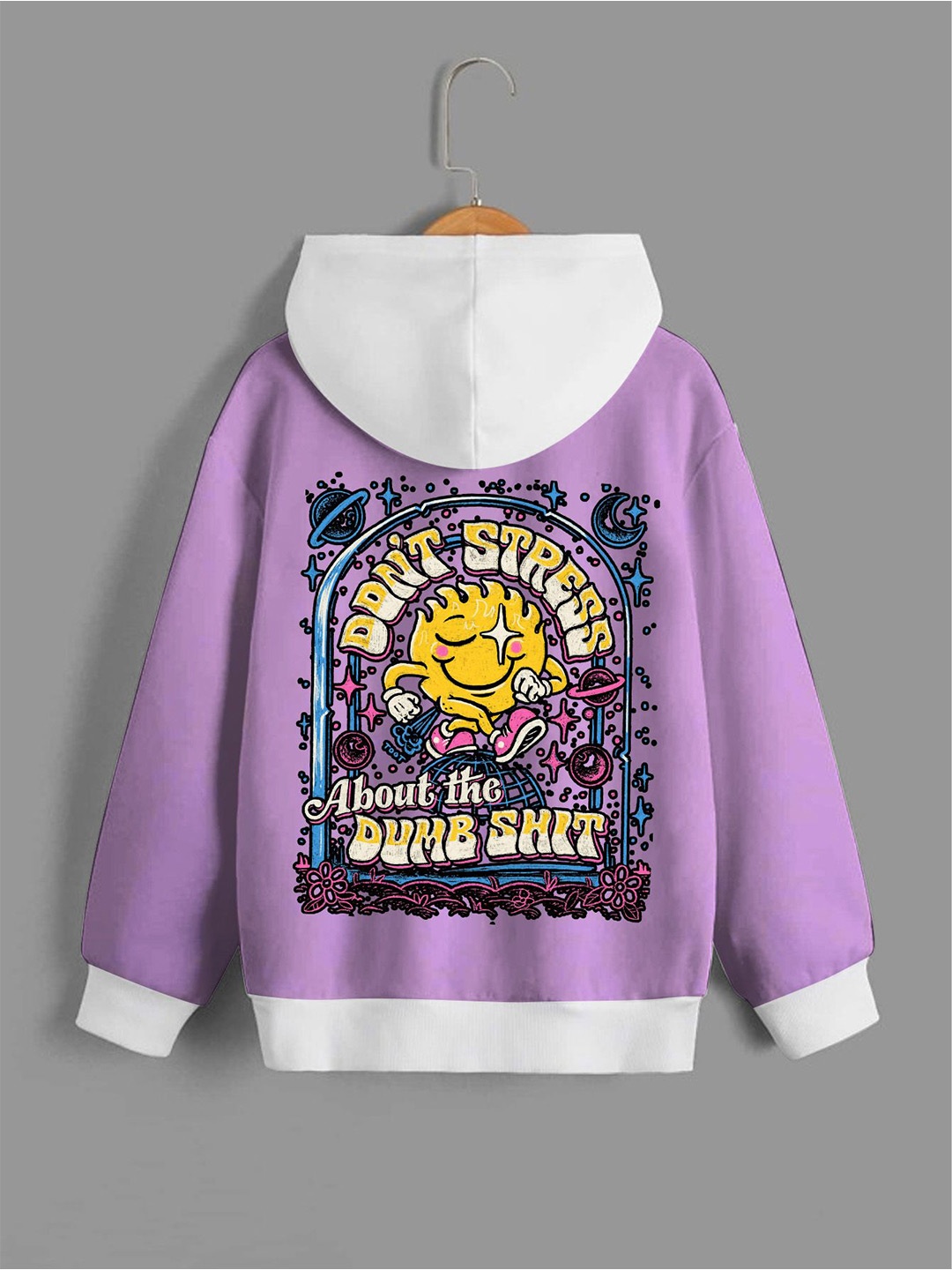 

Dagcros Boys Printed Hooded Sweatshirt, Purple