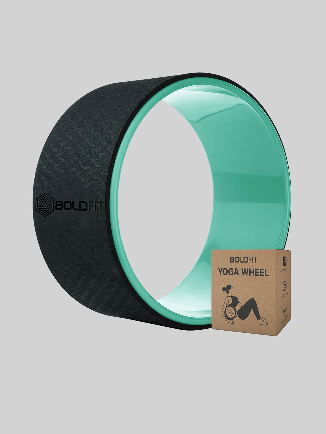 

BOLDFIT Black & Green Yoga Wheel