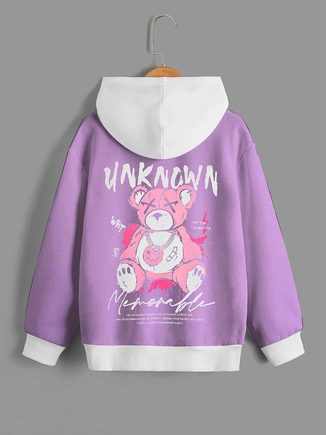 

Dagcros Boys Printed Hooded Sweatshirt, Purple