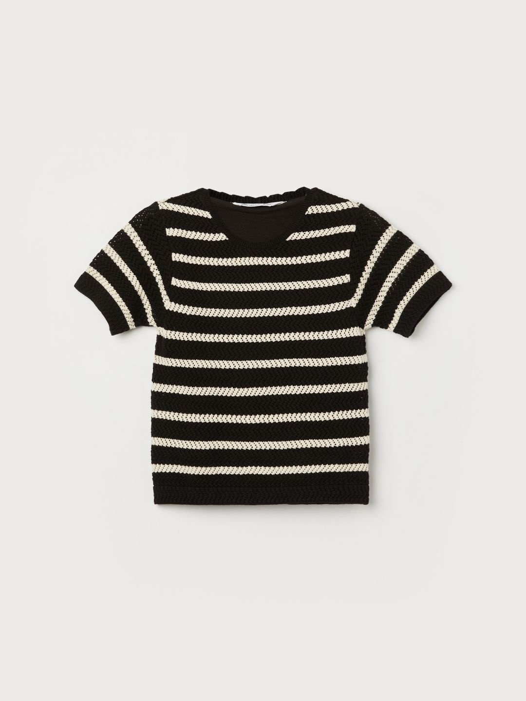 

Fame Forever by Lifestyle Girls Striped Cotton Top, Black