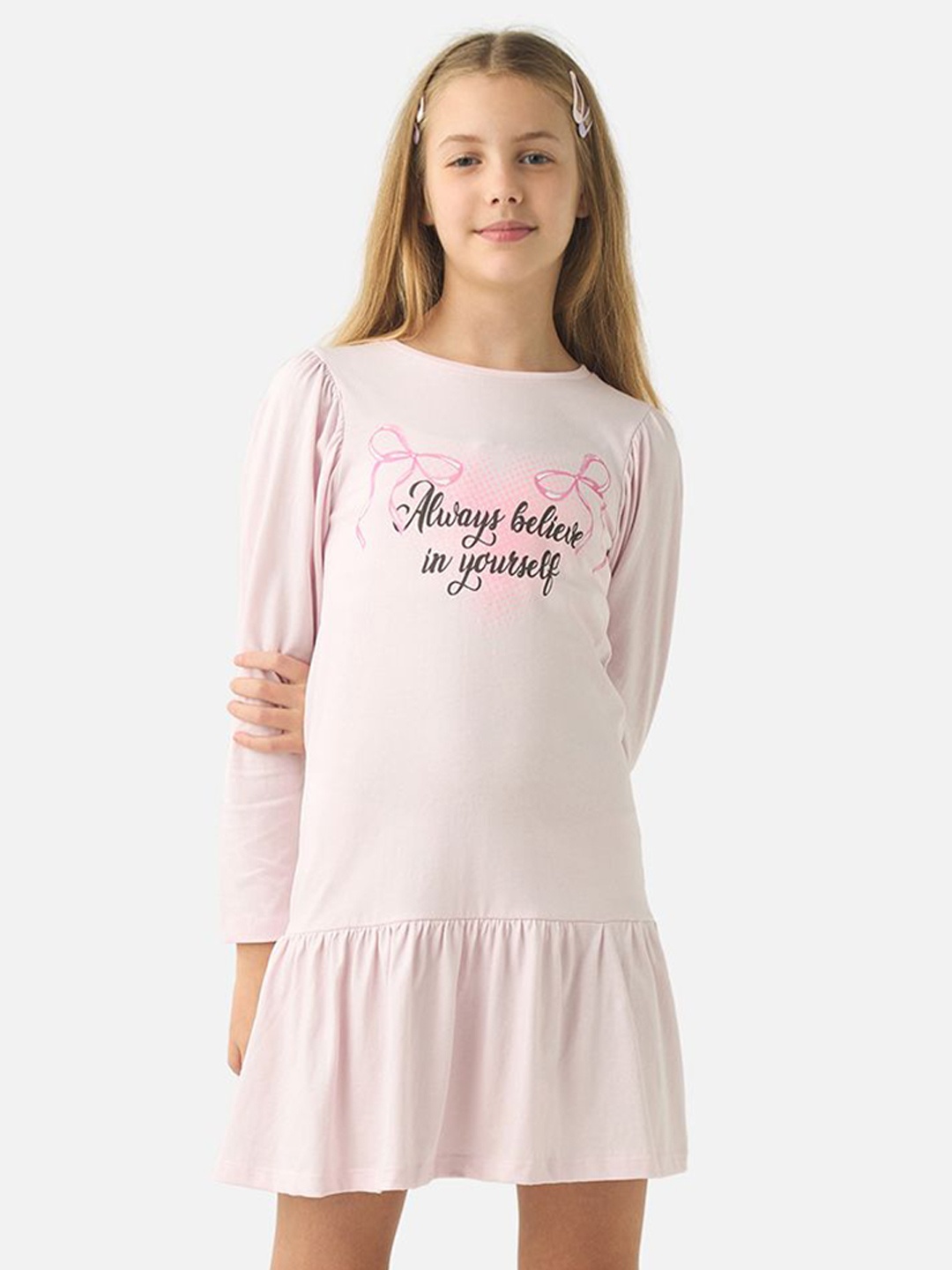 

Juniors by Babyshop Girls Printed Cotton Drop Waist Dress, Pink