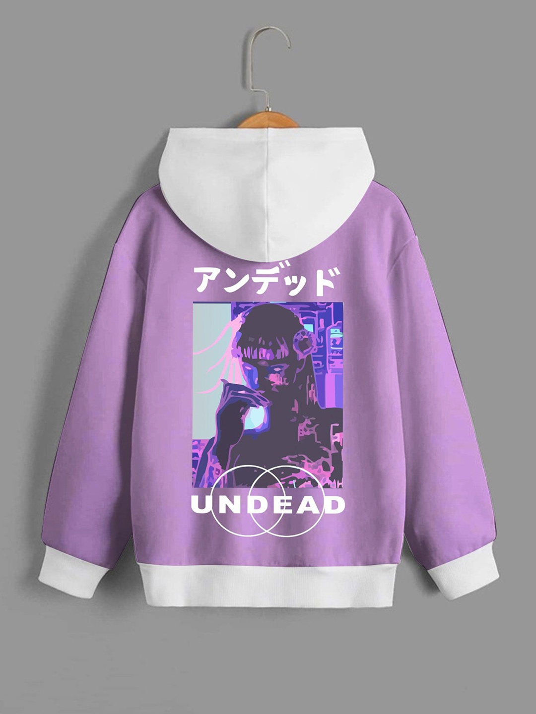

Dagcros Boys Printed Hooded Sweatshirt, Purple