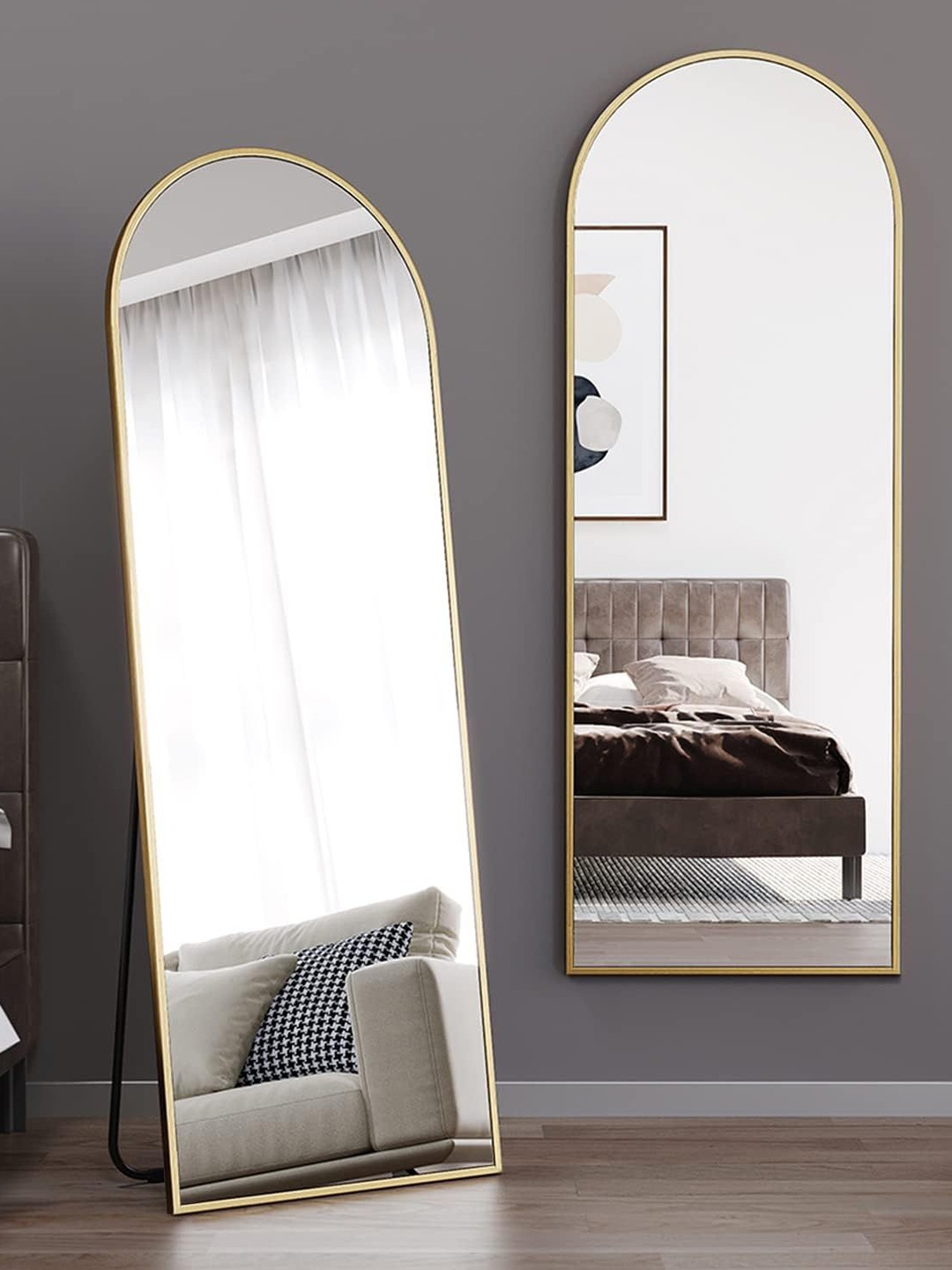 

THE ARTMENT Gold-Toned Vista Frame Floor Mirror