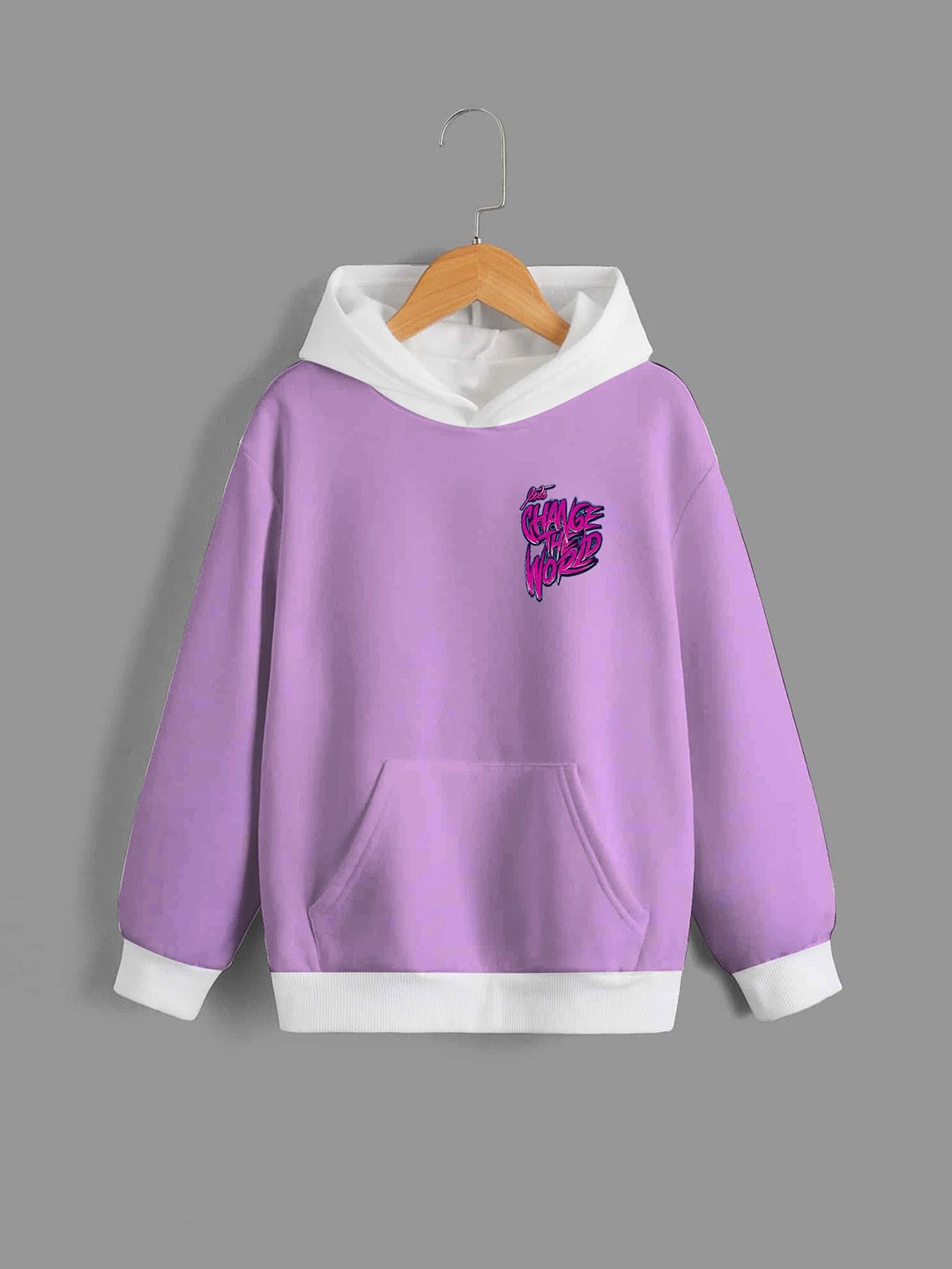 

Dagcros Boys Printed Hooded Sweatshirt, Purple
