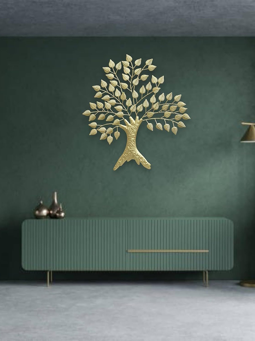 

vedas Gold Toned Mystic Indiana Textured Metal Amara Tree Wall Decor