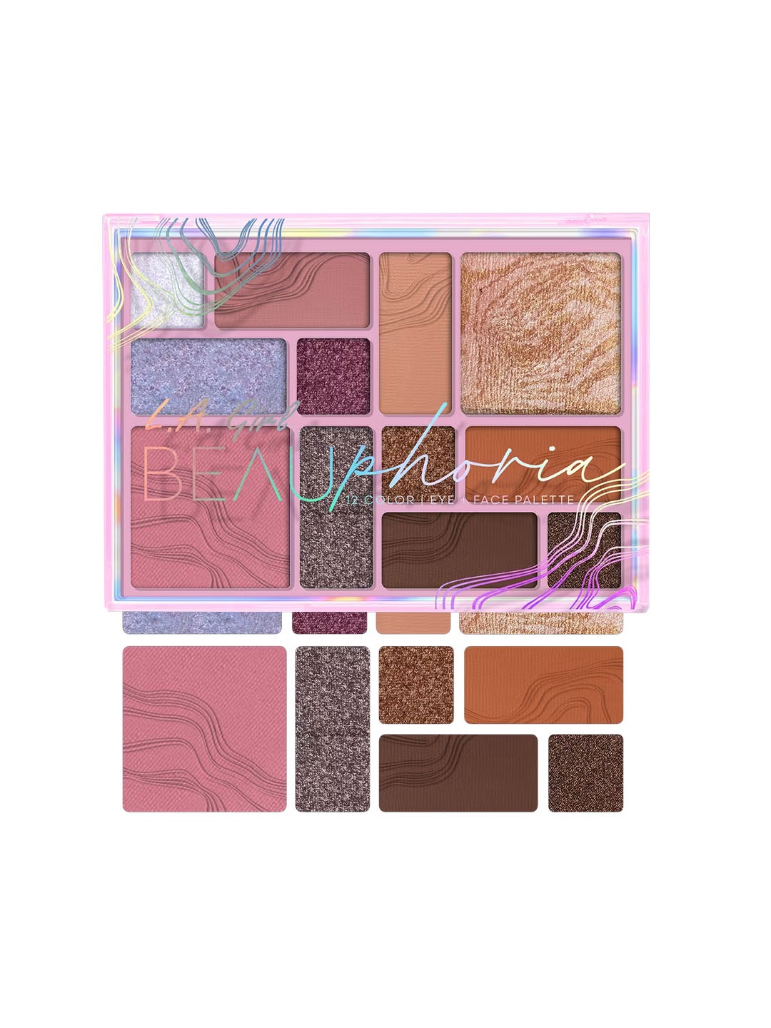 

L.A. Girl Girl Beau|Phoria 12 Color Eye/Face Palette, Multi