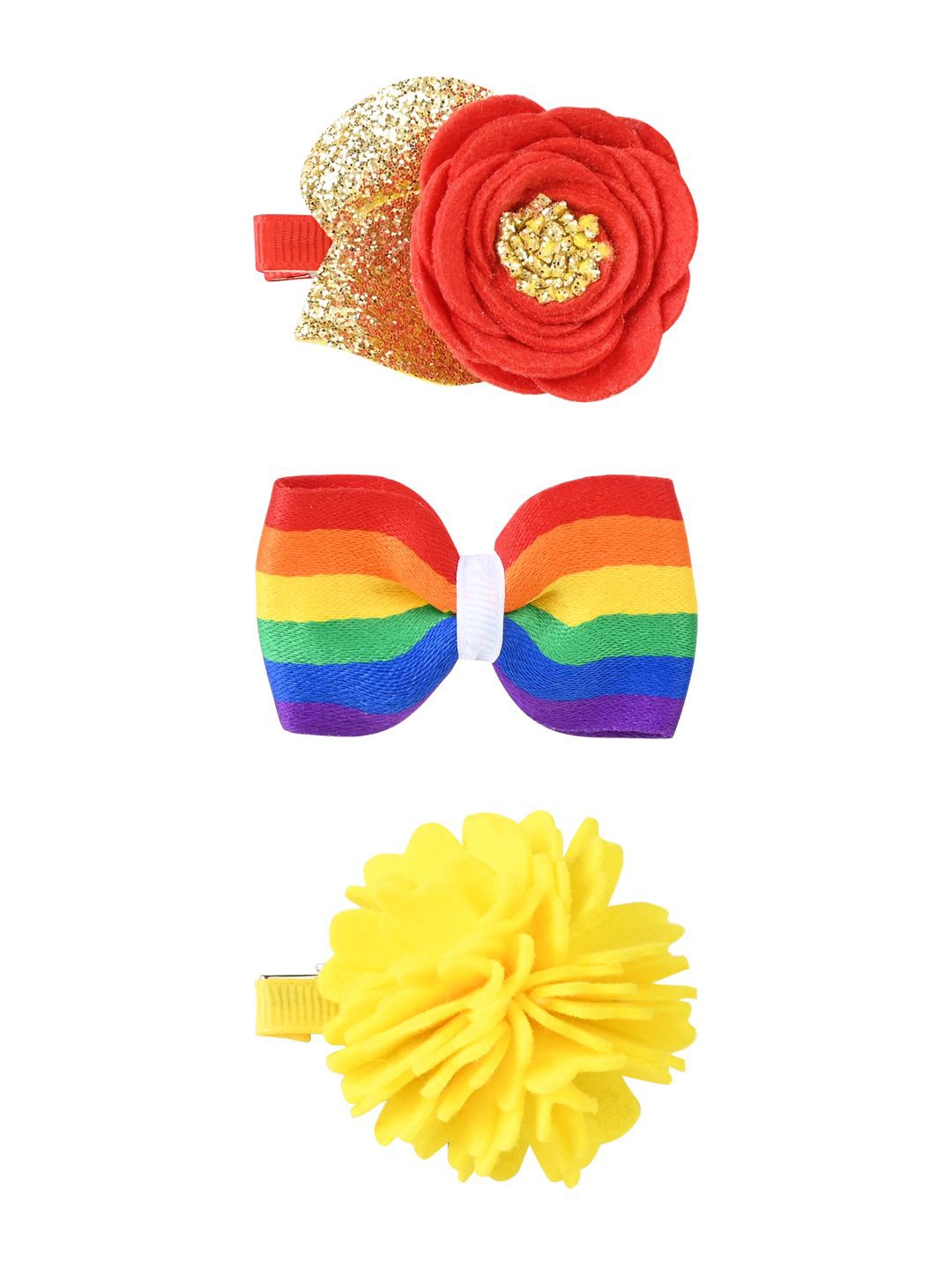 

Aye Candy Girls Set of 3 Alligator Hair Clip, Red
