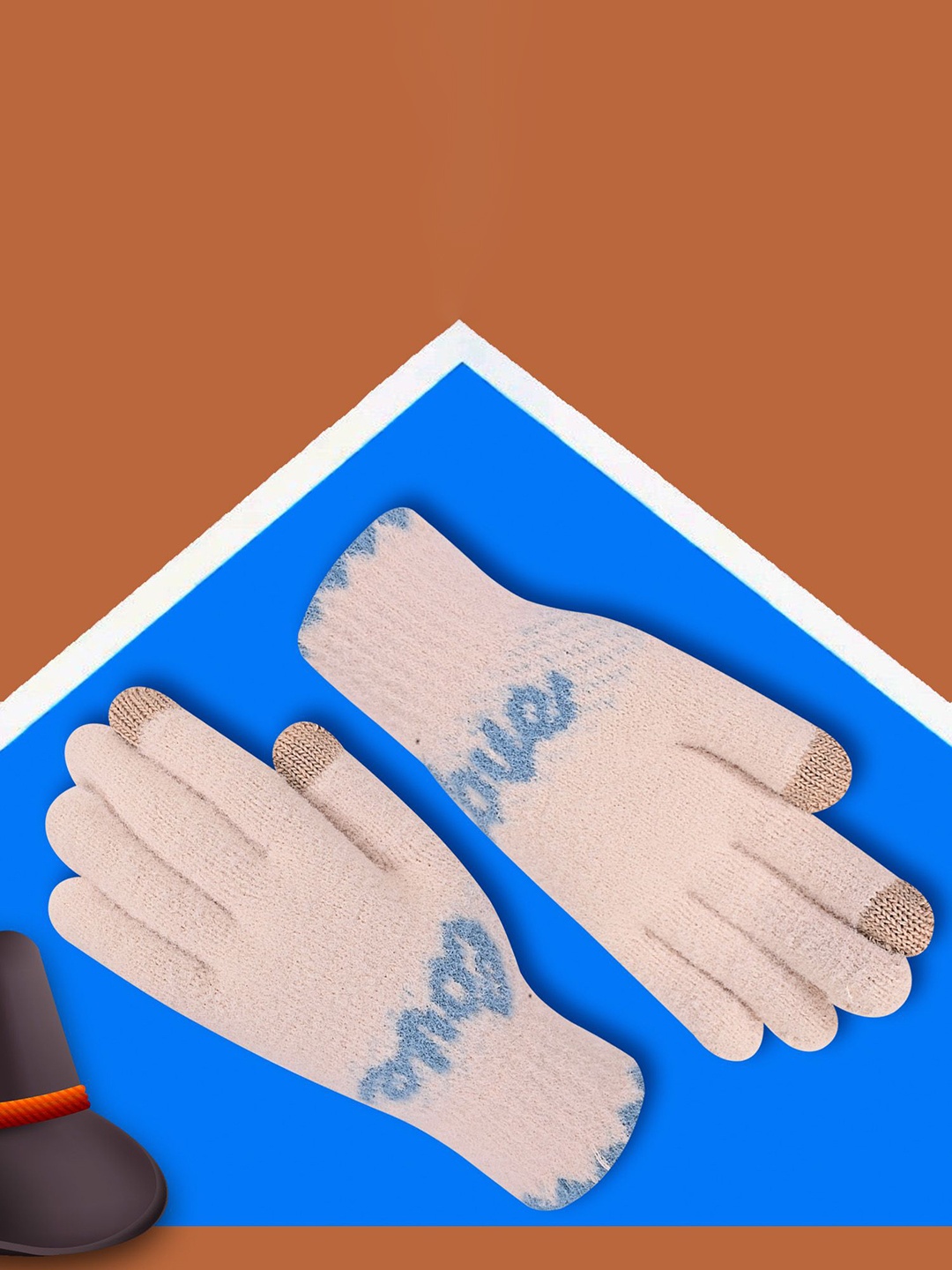 

LOOM LEGACY Women Touchscreen Gloves, Cream