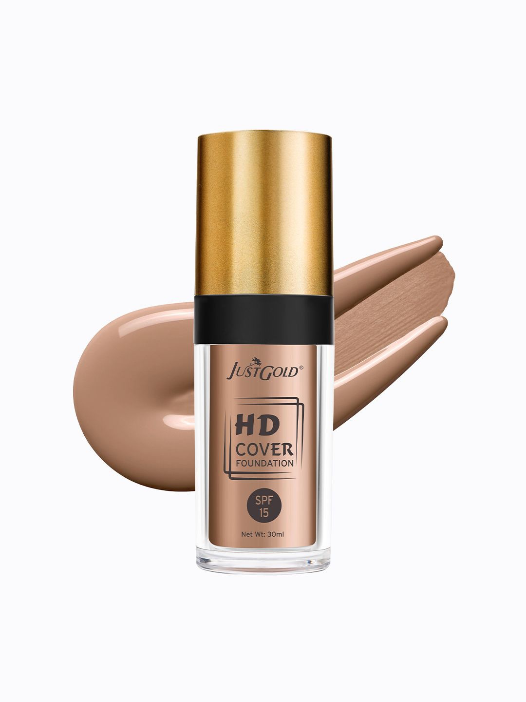 

JUSTGOLD HD Cover Foundation SPF 15 - 30 ml - Fudge 08, Beige