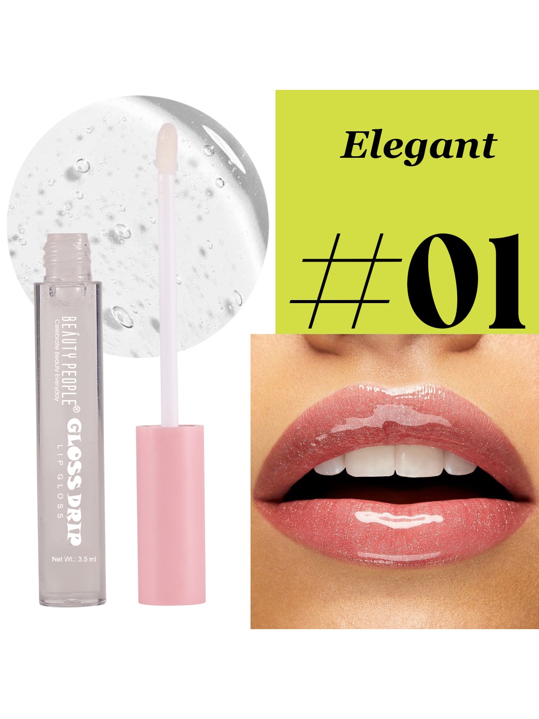 

Beauty People Gloss Drip Serum Inflused Lip Gloss - 3.5ml - Elegant 01, Transparent