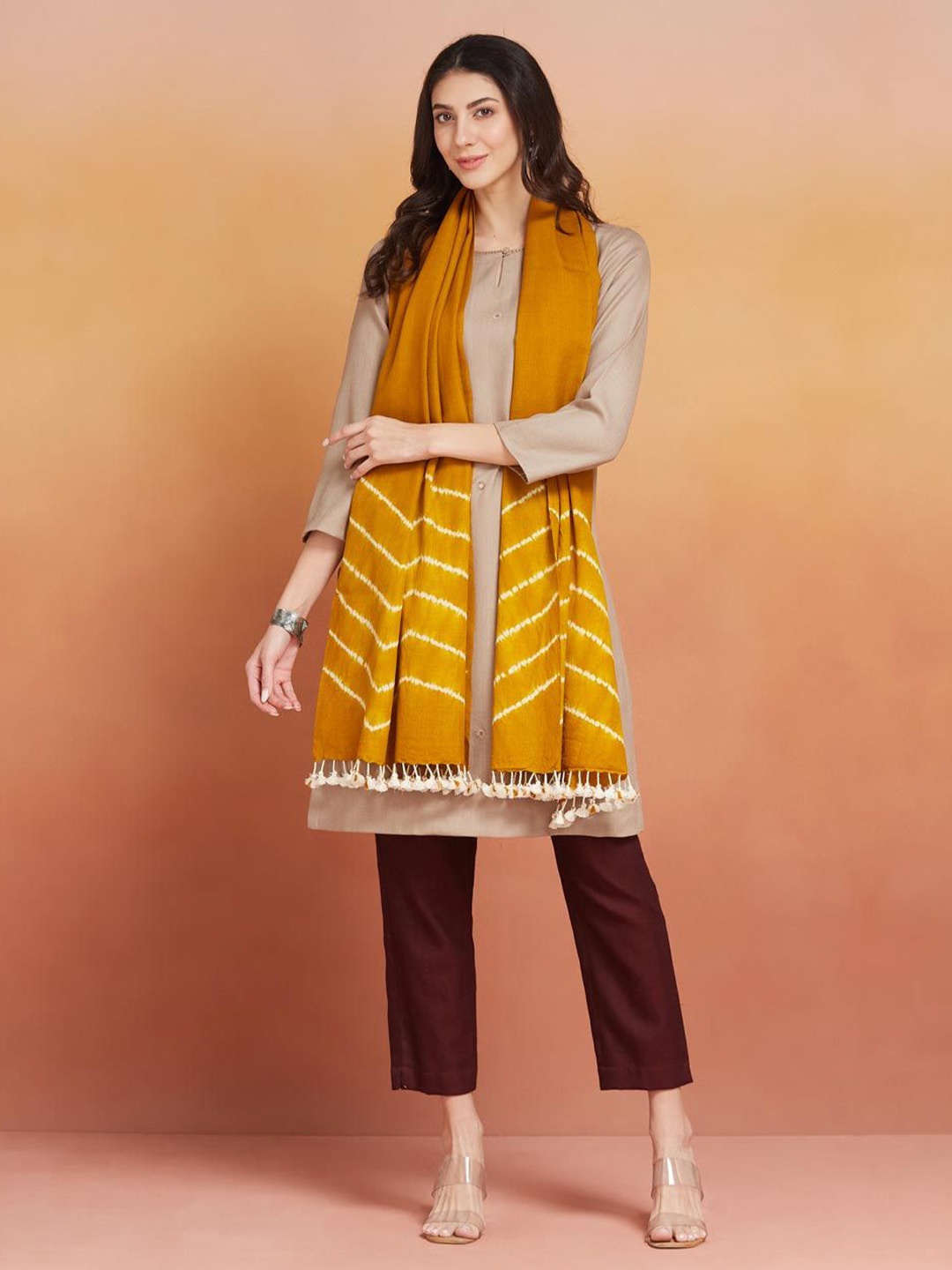 

Fabindia Women Stole, Mustard