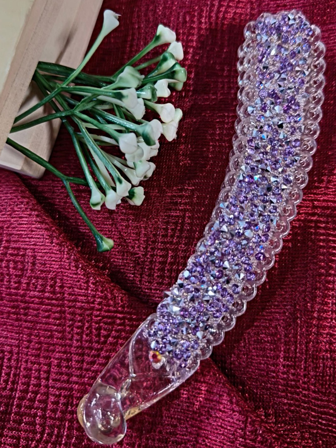 

Proplady Women Embellished Banana Clip, Purple