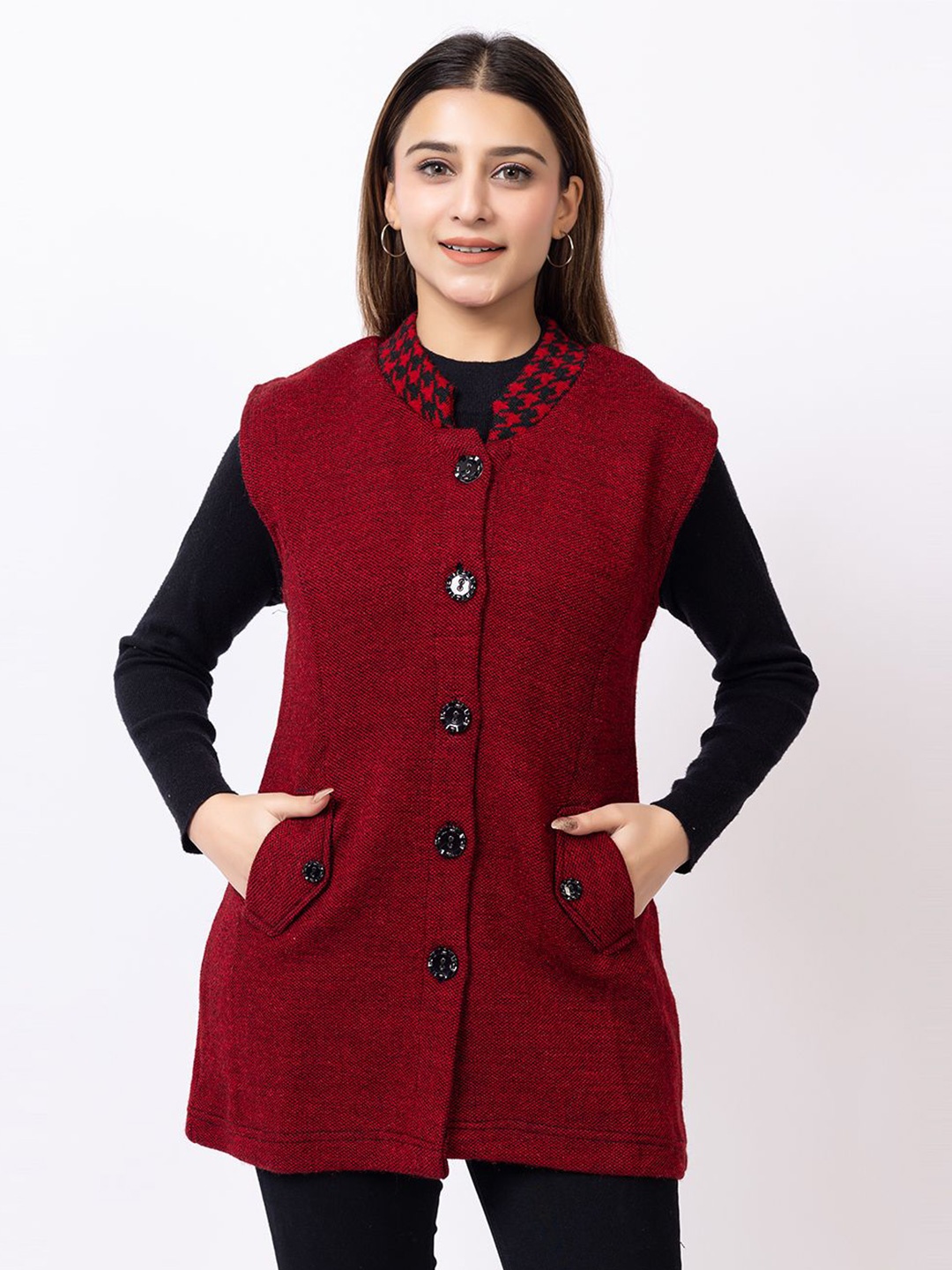 

TWENTY ME Women Cardigan, Maroon