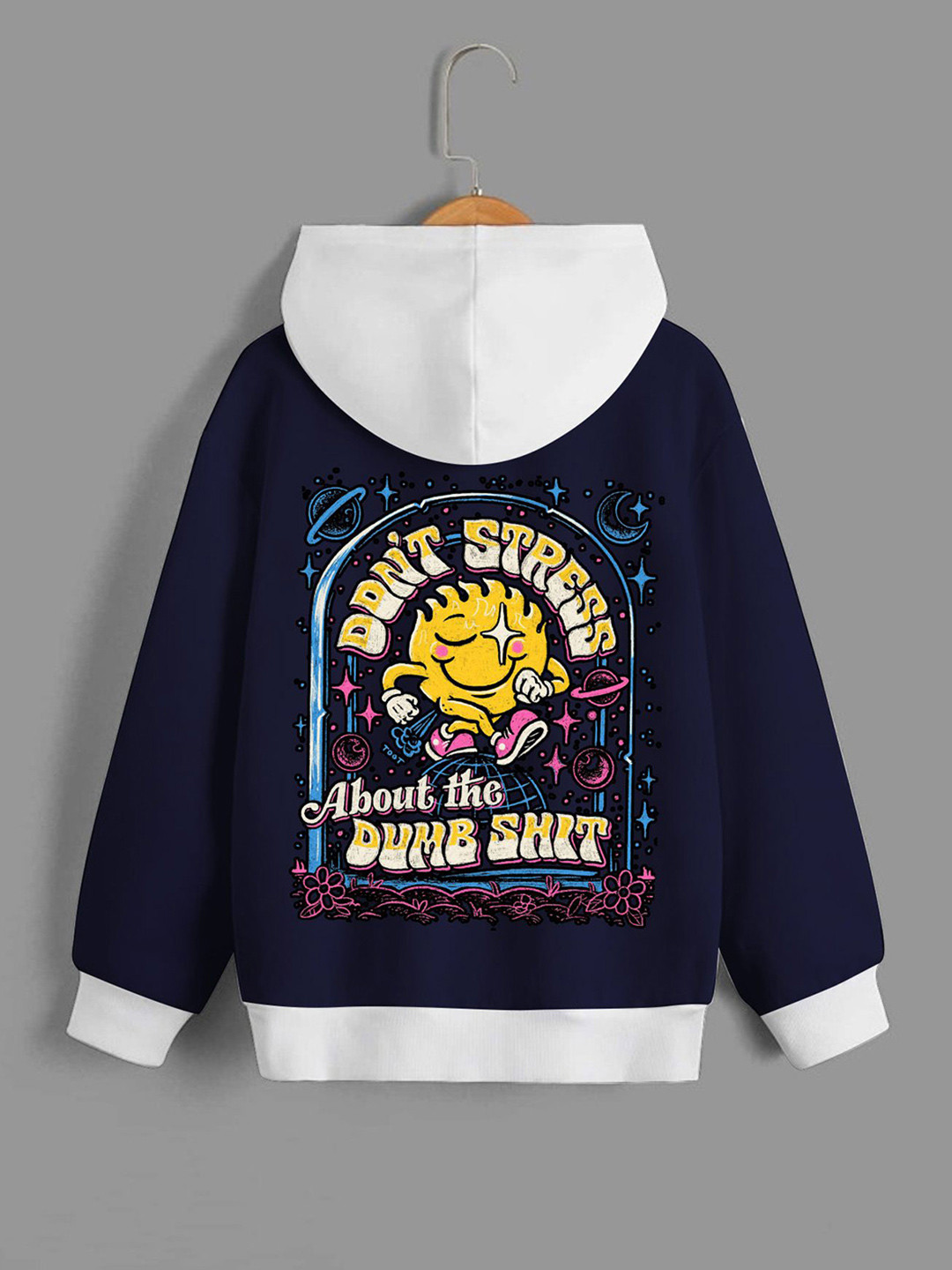 

Dagcros Boys Printed Hooded Sweatshirt, Blue