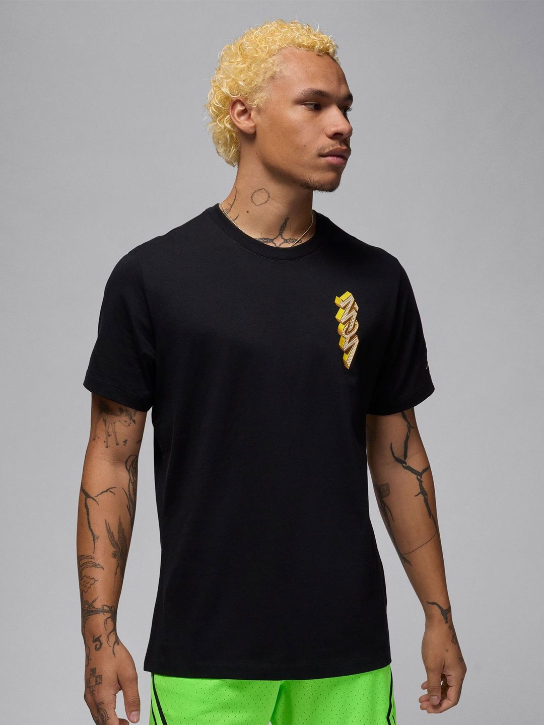 

Nike Men Graphic Printed Round Neck Cotton Casual T-shirt, Black