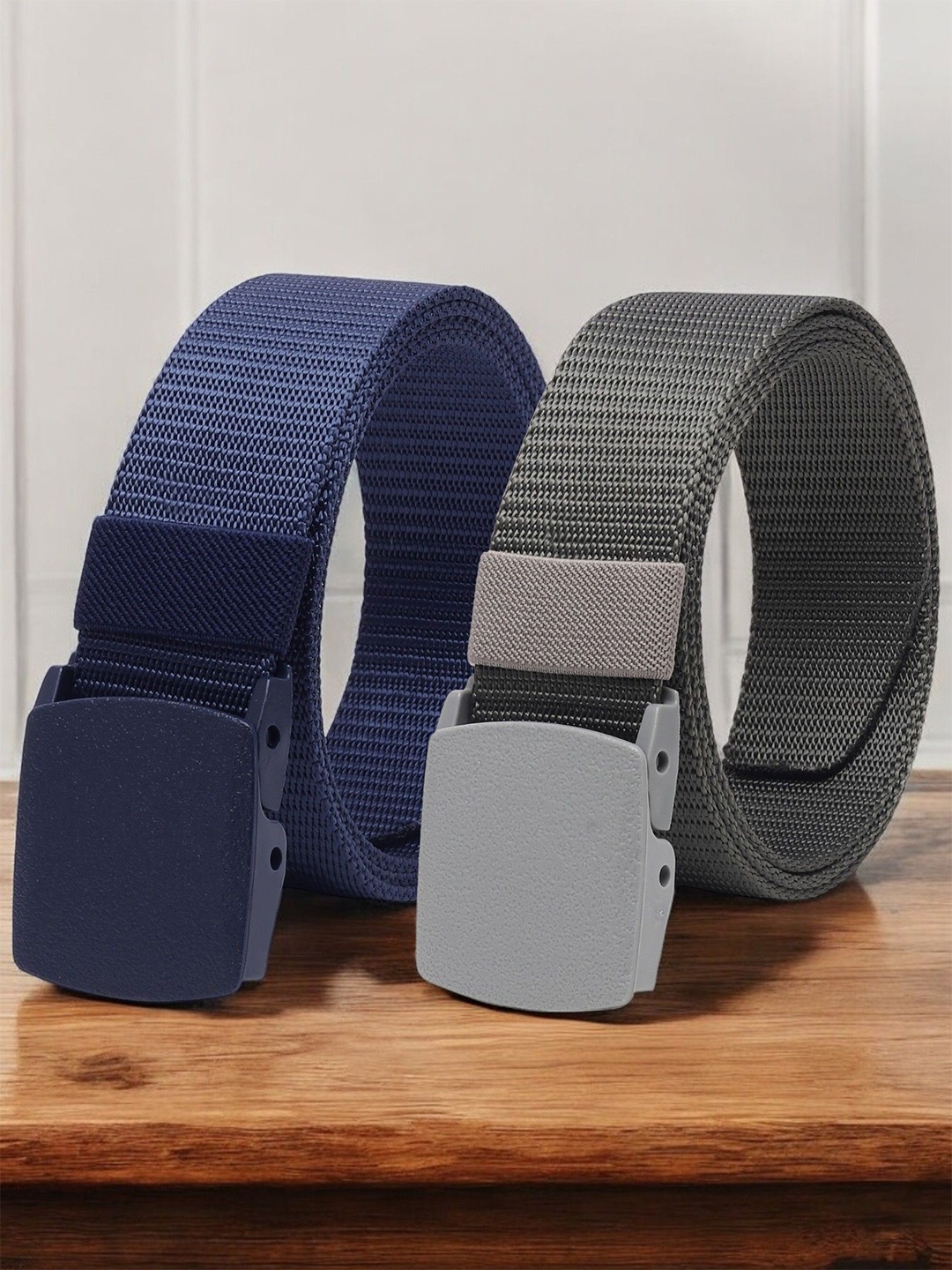 

Provogue Men Pack Of 2 Textured Belt, Blue
