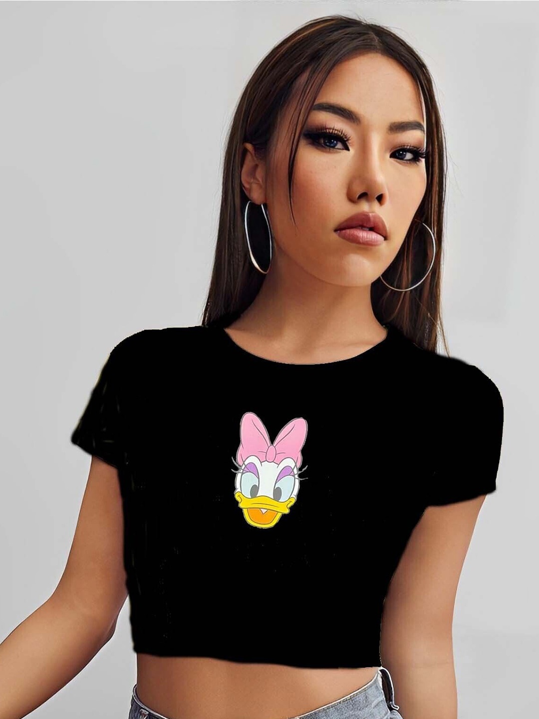 

sollobell Cotton Crop Top, Black