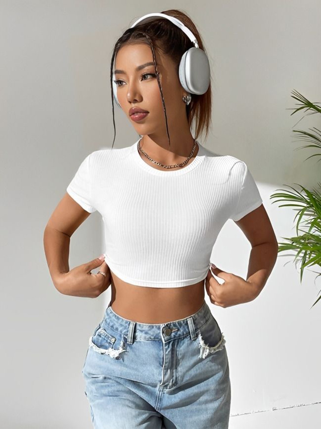 

sollobell Cotton Crop Top, White
