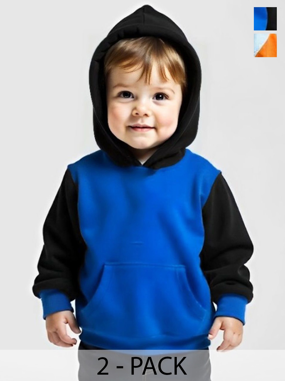 

BAESD Kids Pack Of 2 Cotton Sweatshirt, Blue
